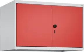 C+P Aufsatzschrank Classic PLUS, 2 Abteile, 500x800x500mm, 7035/3020 Verschluss Sicherheits-Drehriegel