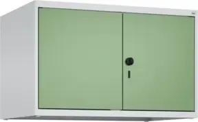 C+P Aufsatzschrank Classic PLUS, 2 Abteile, 500x800x500mm, 7035/6011 Verschluss Sicherheits-Drehriegel