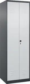 C+P Wäsche-Spind Classic PLUS, 2 Abteile, 1850x600x500mm, 7016/7016 Verschluss Sicherheits-Drehriegel Trennwand mittig
