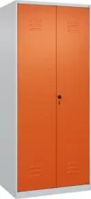 C+P Wäsche-Spind Classic PLUS, 2 Abteile, 1850x800x500mm, 7035/2004 Verschluss Sicherheits-Drehriegel Trennwand mittig