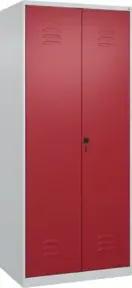 C+P Wäsche-Spind Classic PLUS, 2 Abteile, 1850x800x500mm, 7035/3003 Verschluss Sicherheits-Drehriegel Trennwand mittig