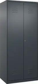 C+P Wäsche-Spind Classic PLUS, 2 Abteile, 1850x800x500mm, 7016/7016 Verschluss Zylinderschloss Trennwand mittig