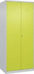 C+P Wäsche-/Garderobenspind Classic PLUS, 2 Abteile, 1850x800x500mm, 7035/0024 Verschluss Zylinderschloss Front 1108060 RDS Viridingrün