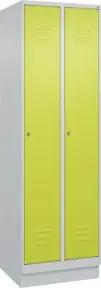 C+P Wäsche-Spind Classic PLUS, Sockel, 2 Abteile, 1950x600x500mm, 7035/0024 Verschluss Zylinderschloss
