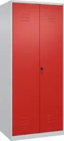 C+P Wäsche-Spind Classic PLUS, 2 Abteile, 1850x800x500mm, 7035/3020 Verschluss Sicherheits-Drehriegel Trennwand mittig