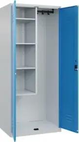 C+P Putzmittel-Spind Classic PLUS, 2 Abteile, 1850x800x500mm, 7035/5012 Verschluss Sicherheits-Drehriegel