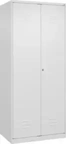 C+P Wäsche-Spind Classic PLUS, 2 Abteile, 1850x800x500mm, 9016/9016 Verschluss Zylinderschloss Trennwand mittig
