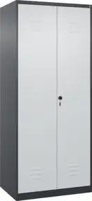 C+P Putzmittel-Spind Classic PLUS, 2 Abteile, 1850x800x500mm, 7016/7016 Verschluss Sicherheits-Drehriegel