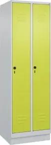 C+P Wäsche-Spind Classic PLUS, Sockel, 2 Abteile, 1950x600x500mm, 7035/0024 Verschluss Sicherheits-Drehriegel