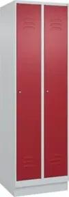 C+P Wäsche-Spind Classic PLUS, Sockel, 2 Abteile, 1950x600x500mm, 7035/3003 Verschluss Zylinderschloss