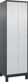 C+P Putzmittel-Spind Classic PLUS, Füße, 2 Abteile, 1950x600x500mm, 7016/7035 Verschluss Zylinderschloss