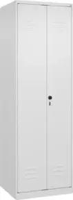 C+P Putzmittel-Spind Classic PLUS, 2 Abteile, 1850x600x500mm, 9016/9016 Verschluss Sicherheits-Drehriegel
