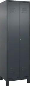 C+P Wäsche-/Kombispind Classic PLUS, Füße, 2 Abteile, 1950x600x500mm, 7016/7016 Verschluss Zylinderschloss Front RAL 7016 Anthrazitgrau