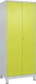 C+P Wäsche-/Kombispind Classic PLUS, Füße, 2 Abteile, 1950x800x500mm, 7035/0024 Verschluss Zylinderschloss Front 1108060 RDS Viridingrün