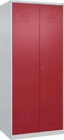 C+P Wäsche-Spind Classic PLUS, 2 Abteile, 1850x800x500mm, 7035/3003 Verschluss Zylinderschloss Trennwand mittig