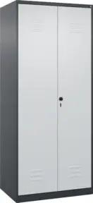 C+P Wäsche-Spind Classic PLUS, 2 Abteile, 1850x800x500mm, 7016/7016 Verschluss Sicherheits-Drehriegel Trennwand mittig