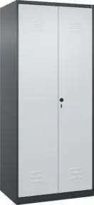 C+P Wäsche-Spind Classic PLUS, 2 Abteile, 1850x800x500mm, 7016/7035 Verschluss Sicherheits-Drehriegel Trennwand mittig