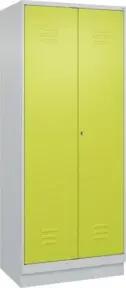 C+P Wäsche-/Kombispind Classic PLUS, Sockel, 2 Abteile, 1950x800x500mm, 7035/002 Verschluss Zylinderschloss Front 1108060 RDS Viridingrün