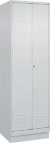 C+P Wäsche-/Kombispind Classic PLUS, Sockel, 2 Abteile, 1950x600x500mm, 7035/703 Verschluss Zylinderschloss Front RAL 7035 Lichtgrau