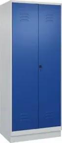 C+P Wäsche-/Kombispind Classic PLUS, Sockel, 2 Abteile, 1950x800x500mm, 7035/501 Verschluss Sicherheits-Drehriegel Front RAL 5010 Enzianblau