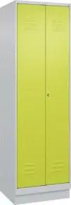 C+P Wäsche-/Kombispind Classic PLUS, Sockel, 2 Abteile, 1950x600x500mm, 7035/002 Verschluss Zylinderschloss Front 1108060 RDS Viridingrün