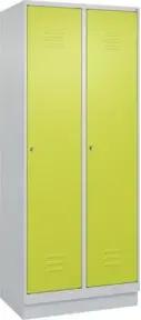 C+P Wäsche-Spind Classic PLUS, Sockel, 2 Abteile, 1950x800x500mm, 7035/0024 Verschluss Zylinderschloss