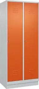 C+P Wäsche-Spind Classic PLUS, Sockel, 2 Abteile, 1950x800x500mm, 7035/2004 Verschluss Zylinderschloss