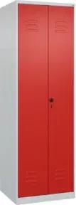 C+P Wäsche-Spind Classic PLUS, 2 Abteile, 1850x600x500mm, 7035/3020 Verschluss Sicherheits-Drehriegel Trennwand mittig