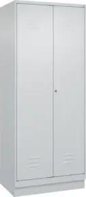 C+P Putzmittel-Spind Classic PLUS, Sockel, 2 Abteile, 1950x800x500mm, 7035/7035 Verschluss Zylinderschloss