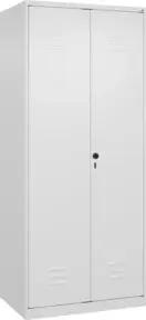 C+P Wäsche-Spind Classic PLUS, 2 Abteile, 1850x800x500mm, 9016/9016 Verschluss Sicherheits-Drehriegel Trennwand mittig