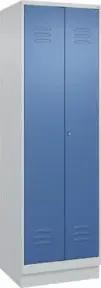 C+P Putzmittel-Spind Classic PLUS, Sockel, 2 Abteile, 1950x600x500mm, 7035/5023 Verschluss Zylinderschloss