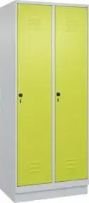 C+P Wäsche-Spind Classic PLUS, Sockel, 2 Abteile, 1950x800x500mm, 7035/0024 Verschluss Sicherheits-Drehriegel