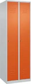 C+P Wäsche-Spind Classic PLUS, 2 Abteile, 1850x600x500mm, 7035/2004 Verschluss Zylinderschloss