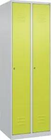 C+P Wäsche-Spind Classic PLUS, 2 Abteile, 1850x600x500mm, 7035/0024 Verschluss Zylinderschloss