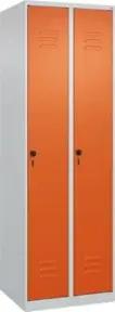 C+P Wäsche-Spind Classic PLUS, 2 Abteile, 1850x600x500mm, 7035/2004 Verschluss Sicherheits-Drehriegel