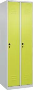 C+P Wäsche-Spind Classic PLUS, 2 Abteile, 1850x600x500mm, 7035/0024 Verschluss Sicherheits-Drehriegel