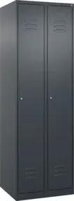C+P Wäsche-Spind Classic PLUS, 2 Abteile, 1850x600x500mm, 7016/7016 Verschluss Zylinderschloss