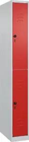 C+P Doppelstock-Spind Classic PLUS, 1 Abteil, 1850x250x500mm, 7035/3020 Verschluss Sicherheits-Drehriegel