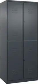 C+P Doppelstock-Spind Classic PLUS, 2 Abteile, 1850x800x500mm, 7016/7016 Verschluss Zylinderschloss