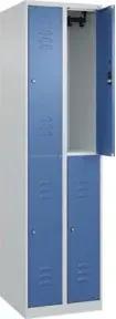 C+P Doppelstock-Spind Classic PLUS, 2 Abteile, 1850x500x500mm, 7035/5023 Verschluss Zylinderschloss