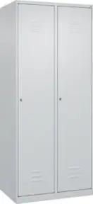 C+P Wäsche-Spind Classic PLUS, 2 Abteile, 1850x800x500mm, 7035/7035 Verschluss Zylinderschloss