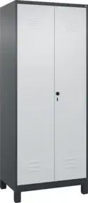 C+P PSA Doppel-Spind Classic PLUS, Füße, 2 Abteile, 1950x800x500mm, 7016/7035 Verschluss Sicherheits-Drehriegel