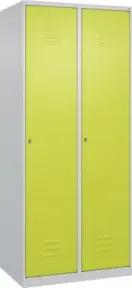 C+P Wäsche-Spind Classic PLUS, 2 Abteile, 1850x800x500mm, 7035/0024 Verschluss Zylinderschloss