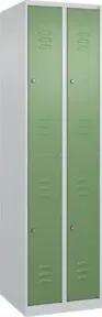 C+P Doppelstock-Spind Classic PLUS, 2 Abteile, 1850x500x500mm, 7035/6011 Verschluss Zylinderschloss