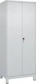 C+P PSA Doppel-Spind Classic PLUS, Füße, 2 Abteile, 1950x800x500mm, 7035/7035 Verschluss Sicherheits-Drehriegel