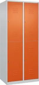 C+P Doppelstock-Spind Classic PLUS, 2 Abteile, 1850x800x500mm, 7035/2004 Verschluss Zylinderschloss