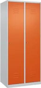 C+P Wäsche-Spind Classic PLUS, 2 Abteile, 1850x800x500mm, 7035/2004 Verschluss Zylinderschloss
