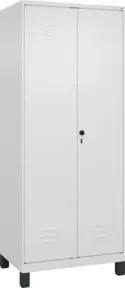C+P PSA Doppel-Spind Classic PLUS, Füße, 2 Abteile, 1950x800x500mm, 9016/9016 Verschluss Sicherheits-Drehriegel