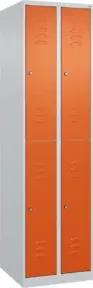 C+P Doppelstock-Spind Classic PLUS, 2 Abteile, 1850x500x500mm, 7035/2004 Verschluss Zylinderschloss