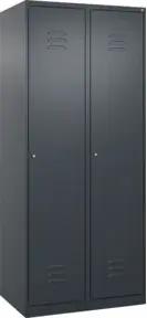C+P Wäsche-Spind Classic PLUS, 2 Abteile, 1850x800x500mm, 7016/7016 Verschluss Zylinderschloss